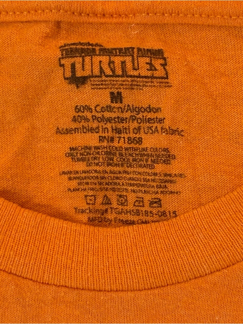 Teenage Mutant Ninja Turtles Orange Graphic T-Shirt sz M Trick or Pizza 🐢🍕🤙 I - Picture 6 of 9